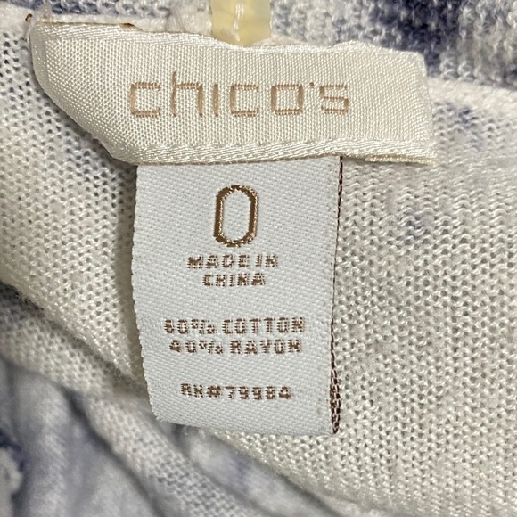 Tie Dye Watercolor Sweater Cardigan Blue White Lightweight Open Front - Picture 3 of 5